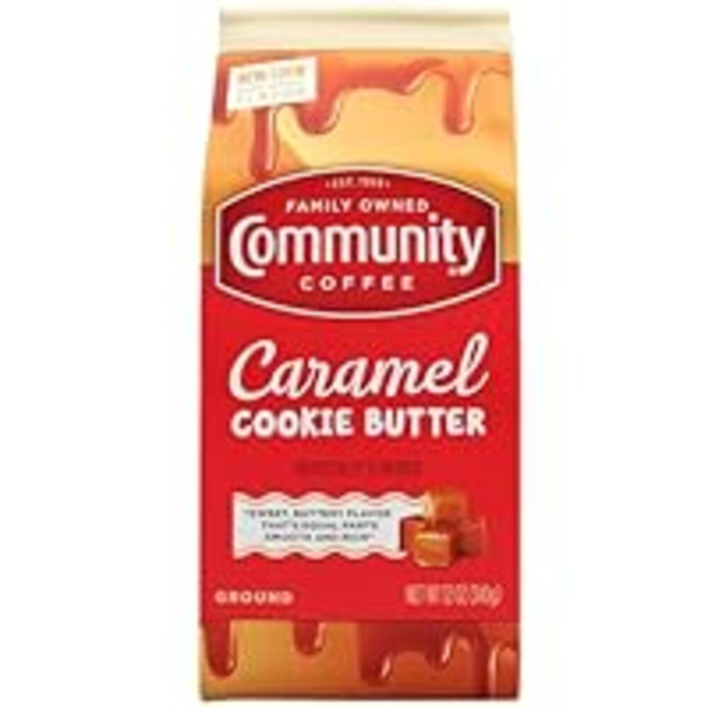 Community Coffee Caramel Cookie Butter Flavored 12 Ounces, Medium Roast Ground Coffee, 12 Ounce Bag (Pack of 1)