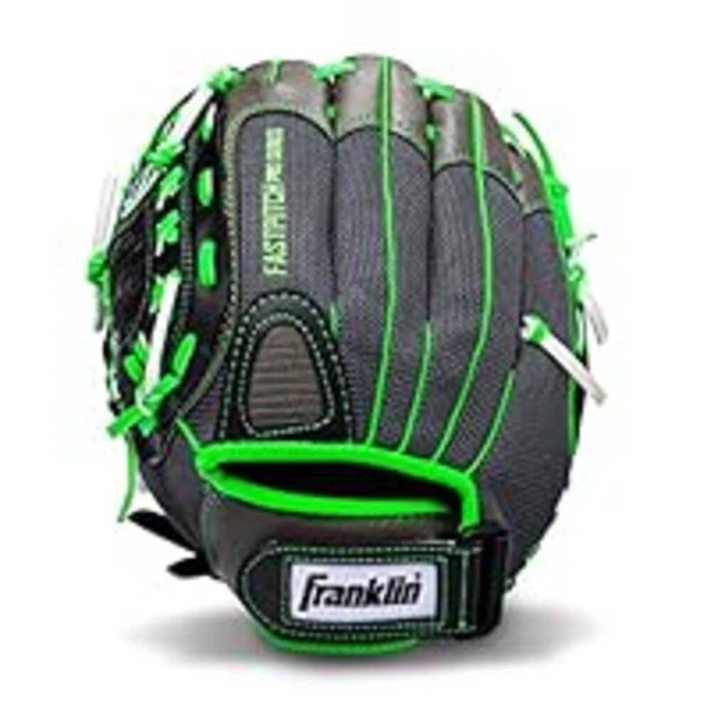 Franklin Sports Windmill Series 12-Inch Lightweight Softball Glove, Lime/Gray, Left Hand