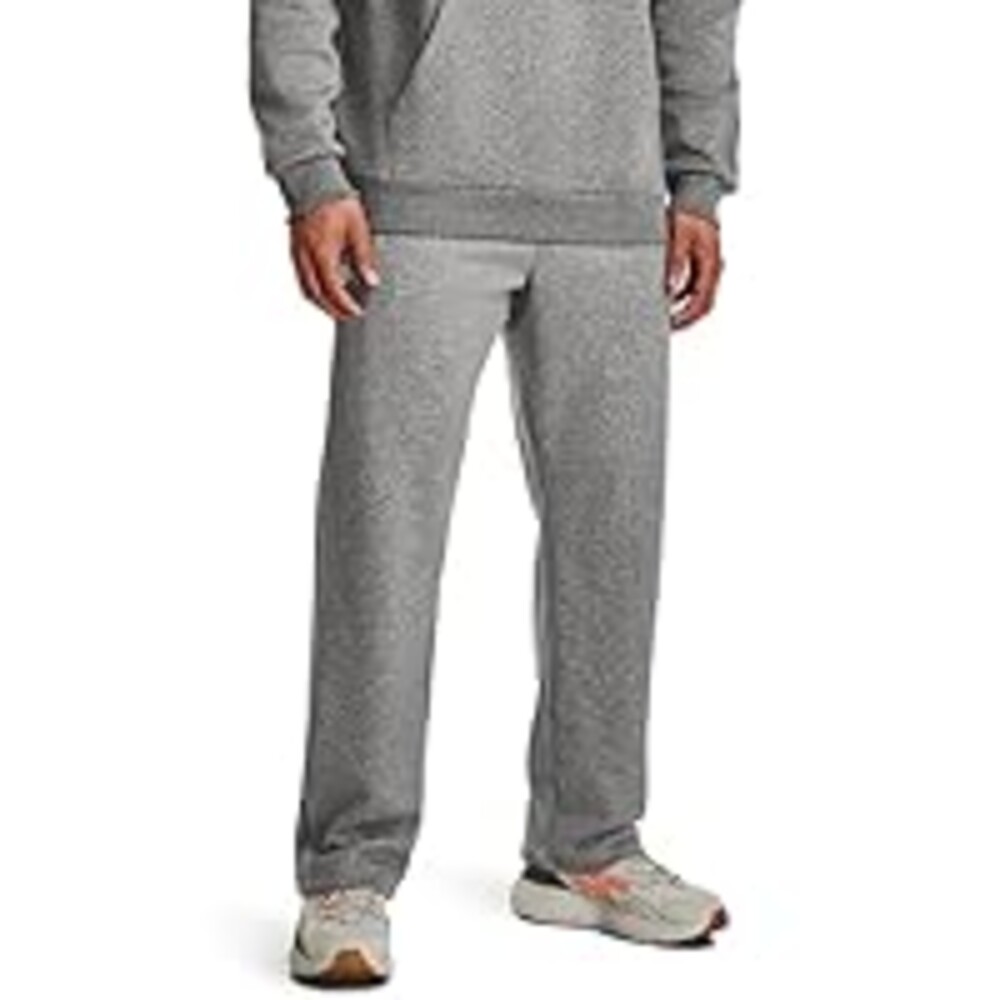 Under Armour Men's Rival Fleece Pants, (025) Castlerock Light Heather / / White, X-Large