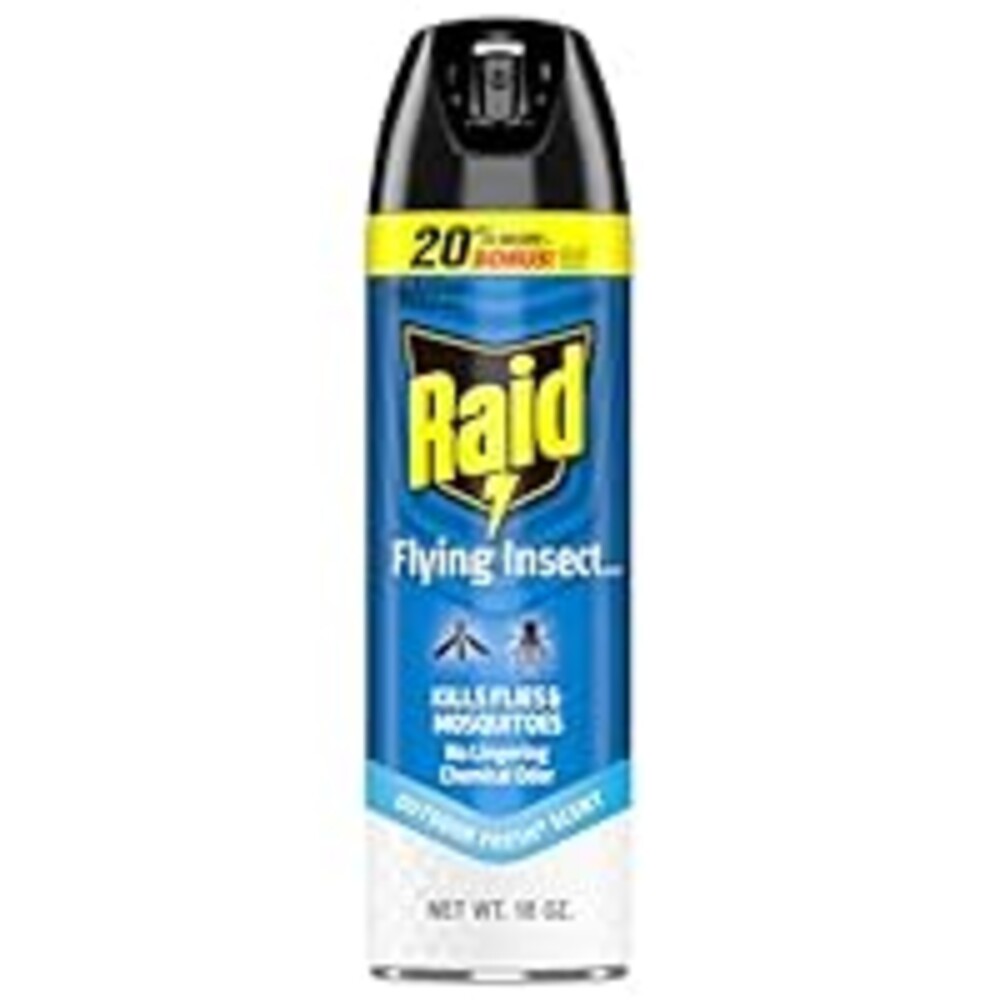Raid Flying Insect Spray, Outdoor Fresh Scent, Kills Flies, Mosquitoes, and Other Flying Insects on Contact, for Indoor and Outdoor Use, 18oz