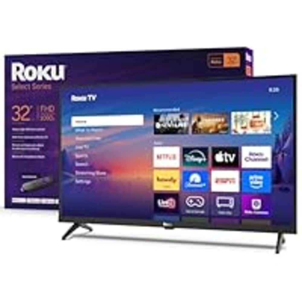 Roku Smart TV – 32-Inch Select Series, 1080p Full HD TV – Roku TV with Voice Remote – Flat Screen LED Television with Wi-Fi for Streaming Live Local News, Sports, Family Entertainment