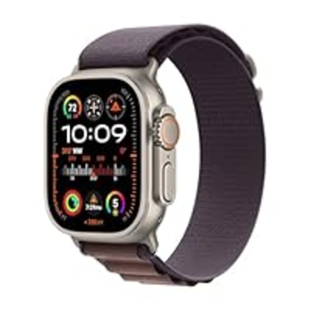Apple Watch Ultra 2 [GPS + Cellular 49mm] Smartwatch with Rugged Titanium Case & Indigo Alpine Loop Medium. Fitness Tracker, Precision GPS, Action Button, Extra-Long Battery Life