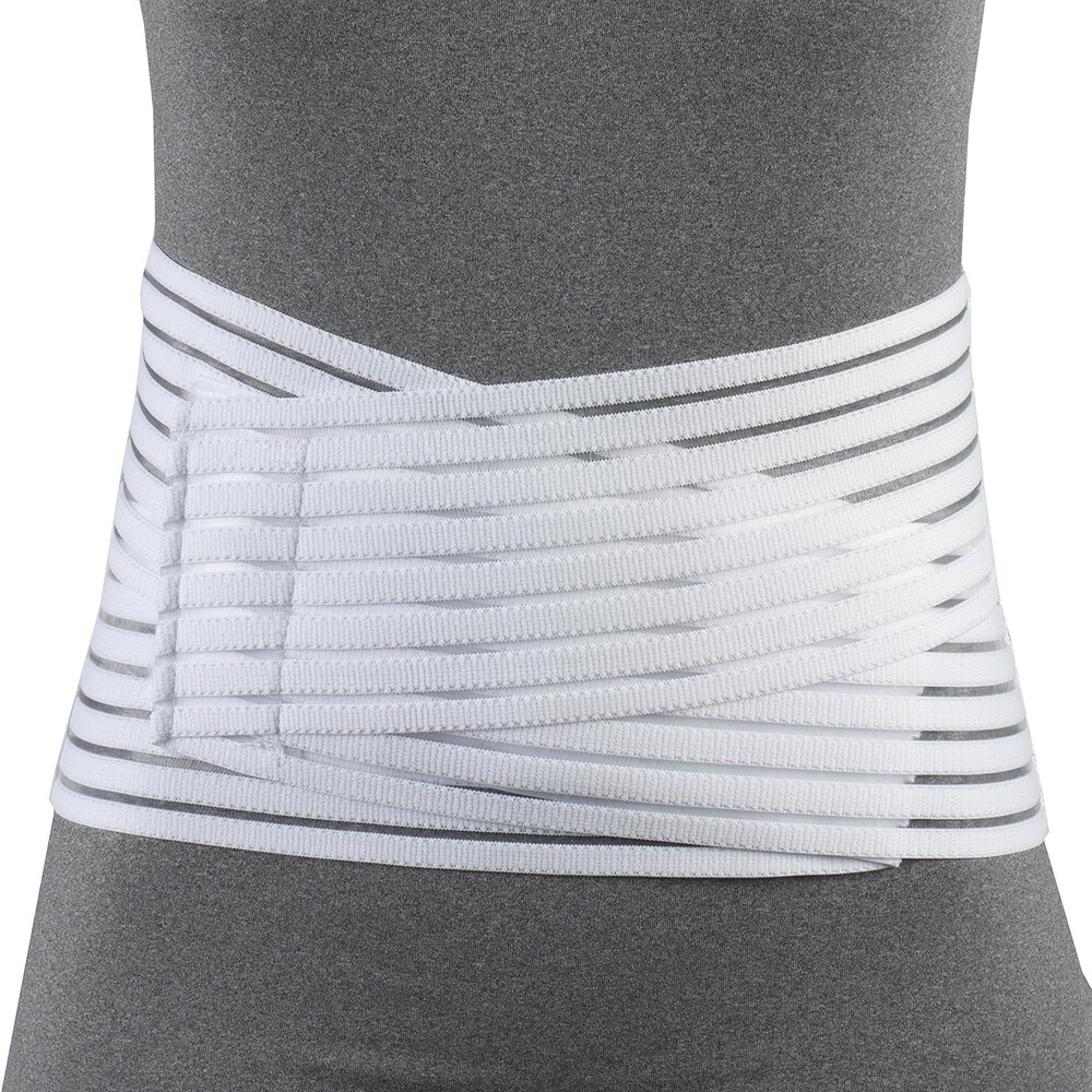 OTC Lumbosacral Support, 7-inch Lower Back, Lightweight Compression, Elastic, White, Large