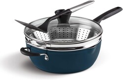 Cuisinart Preferred Pan 4-Pc Set - Nouveau Navy (4.5 Qt. Multi-Purpose Pan w/Cover, Steamer, Slotted Turner)