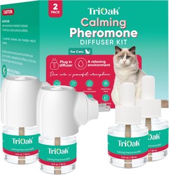 Cat Calming Pheromone Diffuser Plug-in – Feline Pheromones for Home Comfort, Helps Reduce Spraying, Scratching, Fighting & Excessive Meowing (Mint)