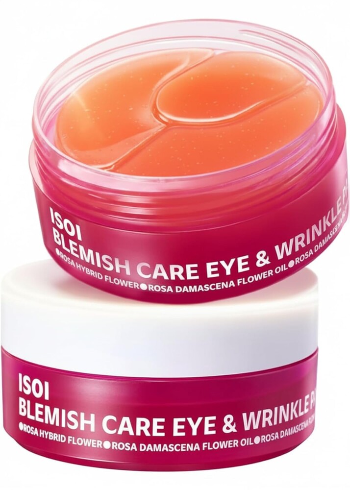ISOI Blemish Care Under Eye Patch for Dark Circles, Puffiness and Wrinkles, Hydrating Gel Eye Masks with Hyaluronic Acid & Bulgarian Rose Oil, Korean Skin Care (90 pcs, 3.17 oz)