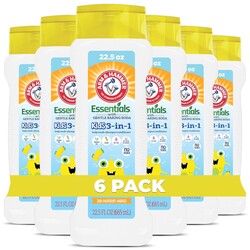 Arm & Hammer 6 Pack Essentials Kids Body Wash - 3-in-1 Sea Monster Mango 22.5oz - Non Toxic Kids Shampoo and Body Wash And Conditioner