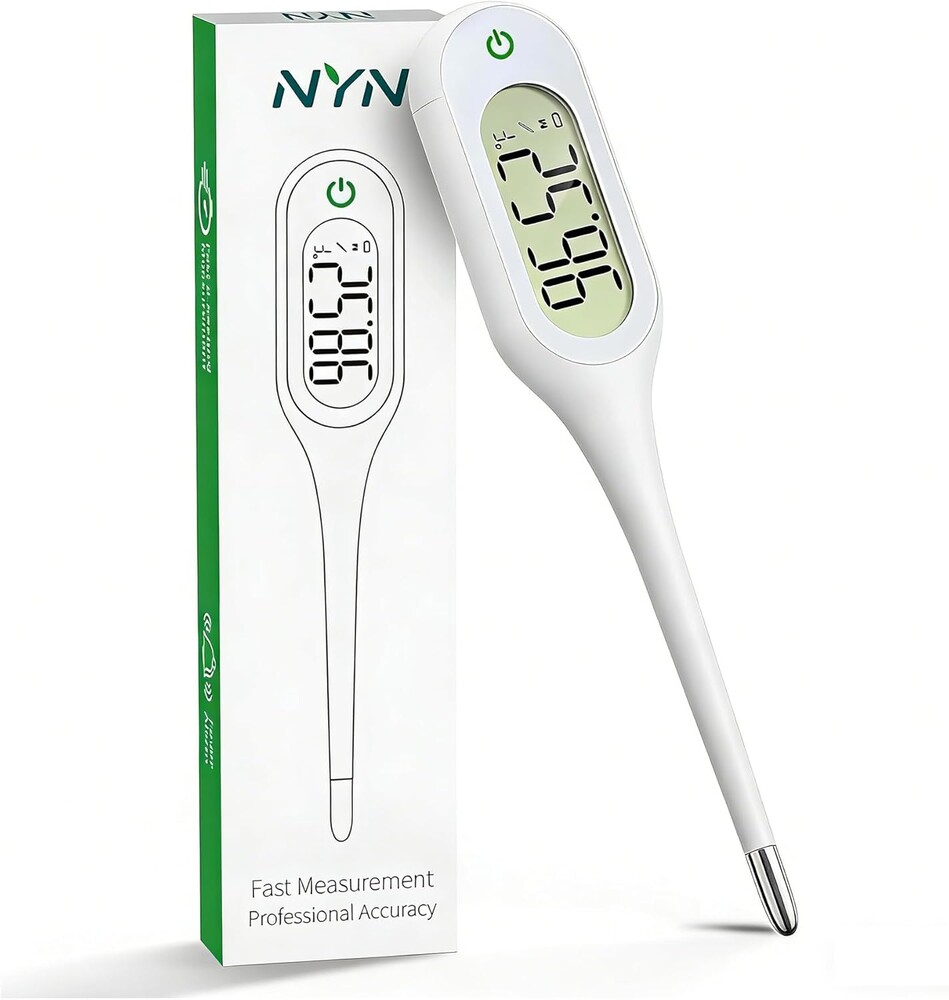 8 Second Thermometer for Adults & Kids, Accurate & Safe Baby Thermometer with Fever Alarm and Memory Recall, Oral, Rectal or Underarm Use
