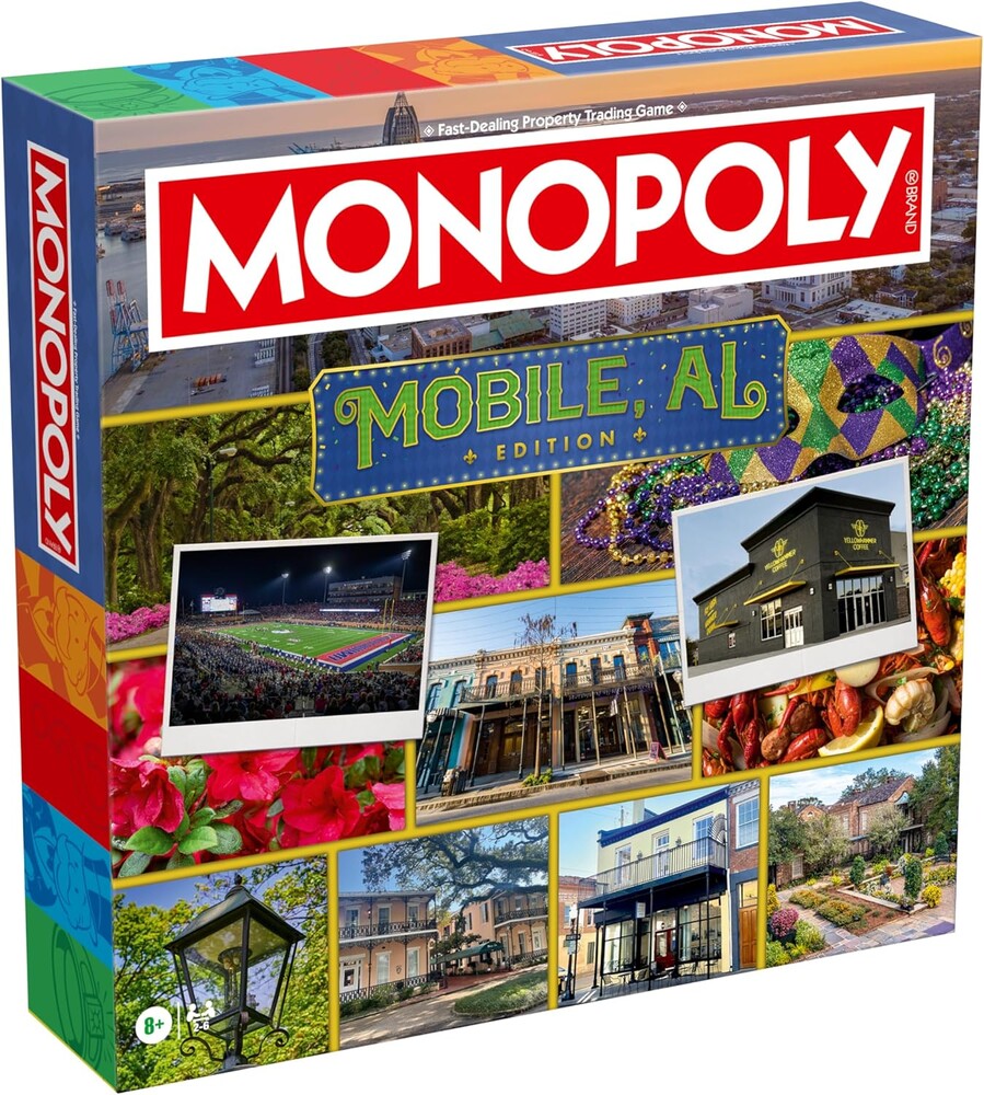Monopoly Board Game – Mobile, AL Edition: 2-6 Players Family Board Games for Kids and Adults, Board Games for Kids 8 and Up, Great for Game Night