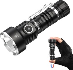 Wurkkos TS12 SFT25R LED Mini Flashlight Rechargeable,1350 High Lumens EDC Flashlight, Super Bright Small LED Flash Light, IP68 Waterproof Pocket Flashlight for Camping, Outdoors, Emergency