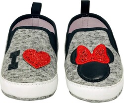 Disney Mickey & Minnie Mouse Infant Shoes – Adorable Slip-On Baby Shoes with 3D Character Design and Hook and Loop Closure, Easy On and Off – Sizes 3-18 Months