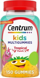 Centrum Kids Multivitamin Gummies, Tropical Punch Flavor Made With Natural Flavors, Stocking Stuffer, 150 Count, 150 Day Supply