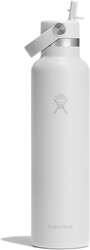 Hydro Flask Water Bottle - Insulated Stainless Steel - Straw Lid, Non Spill, Leakproof in 24 Oz Tonal White