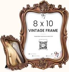 97 Decor Vintage Picture Frame 8x10 - VIctorian Gold 8x10 Picture Frame, Elegant Antique Frames 8 X 10 With Glass Front, Fancy Ornate Frame 8x 10 For Photo Display Tabletop And Wall Mounting