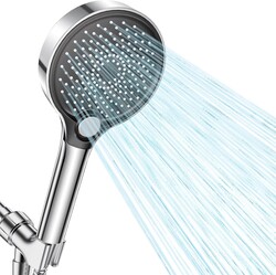 Filtered Shower Head with Handheld, High Pressure Shower Head with Filters, 3 Modes Water Softener Shower Head with Detachable Filters, Reduce Dryness on Skin and Hair, Premium Chrome
