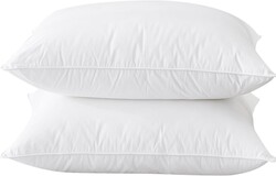 BHZ Goose Down Feather Pillows Queen Size Set of 2, Hotel Collection Bed Pillows for Sleeping Medium Firm Soft Support Pillow for Side and Back Sleepers