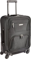 Rockland Expandable Spinner Carry On, Black, 19-Inch