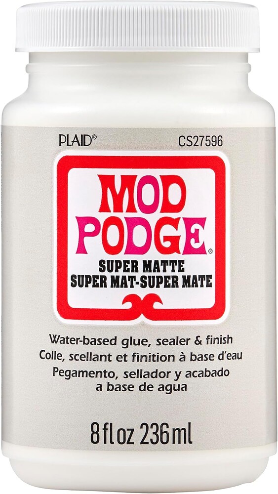 Mod Podge Super Matte, Premium All-in-One Glue, Sealer, and Finish, 8 fl oz, CS27596
