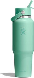 Hydro Flask Travel Water Bottle - Insulated Stainless Steel - Wide Straw Lid, Non Spill, Leakproof in 40 Oz Mermaid Green