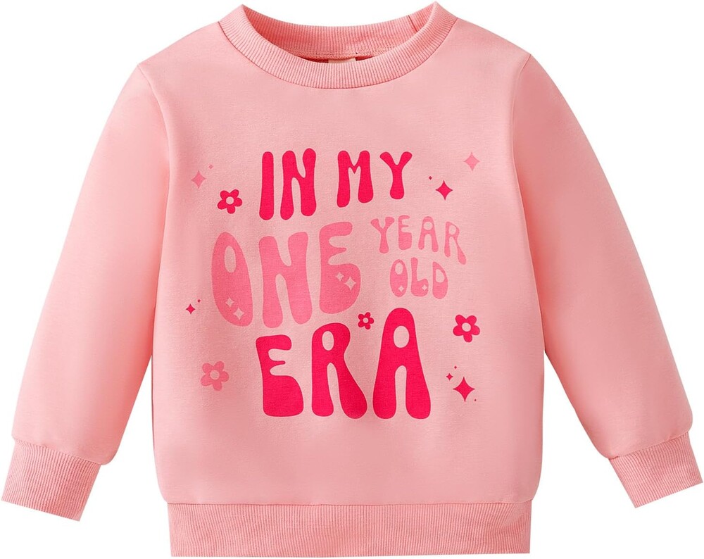 Toddler Baby Girl First Birthday Outfit In My One Year Old Era Sweatshirt Tops Little Princess 1st Birthday Clothes