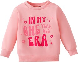 Toddler Baby Girl First Birthday Outfit In My One Year Old Era Sweatshirt Tops Little Princess 1st Birthday Clothes