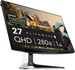 Alienware AW2723DF Gaming Monitor - 27-inch (2560 x 1440) 240Hz Display (DP 1.4), 1ms Response Time, NVIDIA G-Sync, Preset OSD Modes, Height/Tilt/Swivel/Pivot Adjustability - Lunar Light