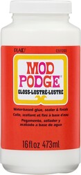 Mod Podge Gloss Sealer, Glue & Finish: All-in-One Craft Solution- Quick Dry, Easy Clean, for Wood, Paper, Fabric & More. Non-Toxic - Craft with Confidence, Made in USA, 16 oz., Pack of 1
