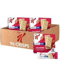 Special K Bar Pastry Crisps, Breakfast Bars, 100 Calorie Snacks, Strawberry (8 Boxes, 96 Count)