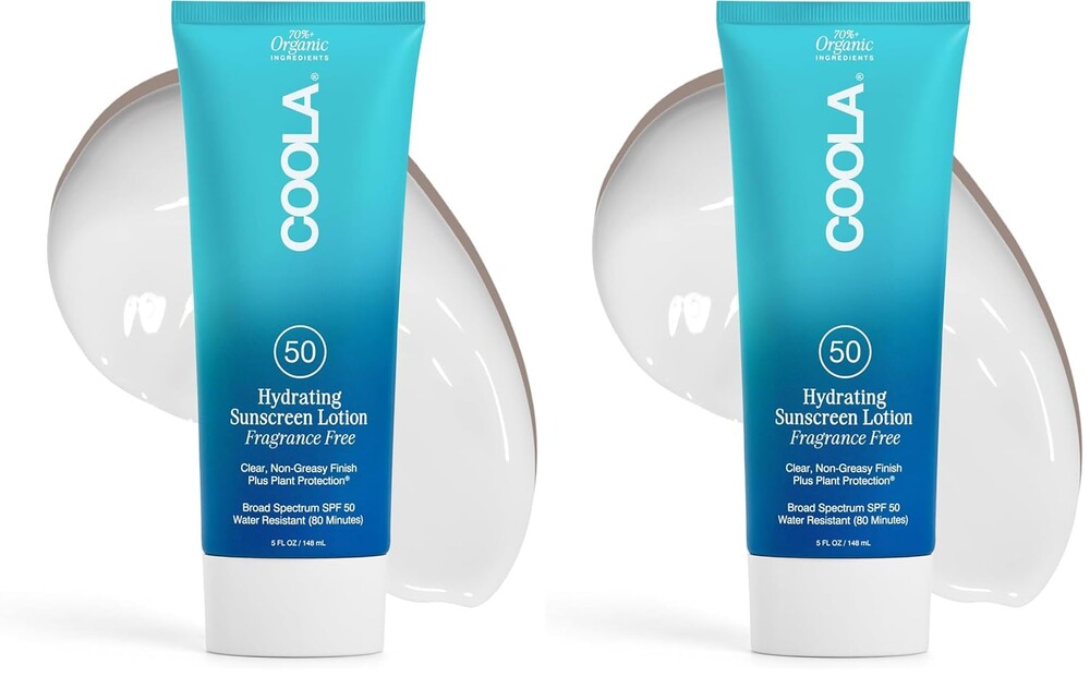COOLA Organic Sunscreen SPF 50 Sunblock Body Lotion, Dermatologist Tested Skin Care for Daily Protection, Vegan and Gluten Free, Fragrance Free, 5 Fl Oz