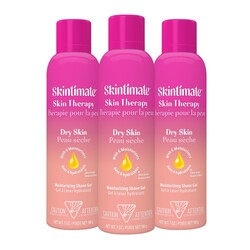 Skintimate Skin Therapy Dry Skin Shave Gel for Women, 3 Pack | Skintimate Shaving Cream for Women, Womens Shaving Cream, Shaving Foam, Womens Shave Gel, Pack of 3, 7oz each