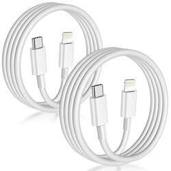 USB C to Lightning Cable [Apple MFi Certified] 2Pack 6FT iPhone Fast Charger Cable Power Delivery Type C Charging Cord Compatible with iPhone 14 13 12 11 Pro Max X XS XR 8 7 6s Plus SE，White