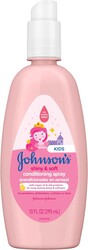 Johnson's Kids Shiny & Soft Hair Conditioning Spray with Argan Oil & Silk Proteins, Tear-Free Conditioning Spray for Shine & Softness, Gentle for Toddler Haircare, 10 fl. oz