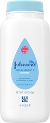 Johnson's Baby Cornstarch Baby Powder with Aloe and Vitamin E for Delicate Skin, Hypoallergenic, No Addded Parabens, and Dyes for Gentle Baby Skin Care, Baby Essentials, 1.5 oz