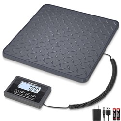THINKSCALE Shipping Postal Scale with Integrated One-Piece Platform, 10g High Accuracy 440lb Capacity for Packages, Small Business & Warehouse, Battery & AC Adapter Included