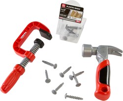 Little Tikes Creative Construction Hammer & Nail Set with 5 Accessories, Pretend Play Construction Set, for Boys and Girls Ages 3+ Years