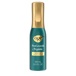 OGX ProGrowth + Peptide Serum Mist, Heat Protectant Spray Instantly Thickens Hair Root to Tip While Protecting from Breakage for Visibly Thicker, Fuller Hair, 6.5 fl. oz