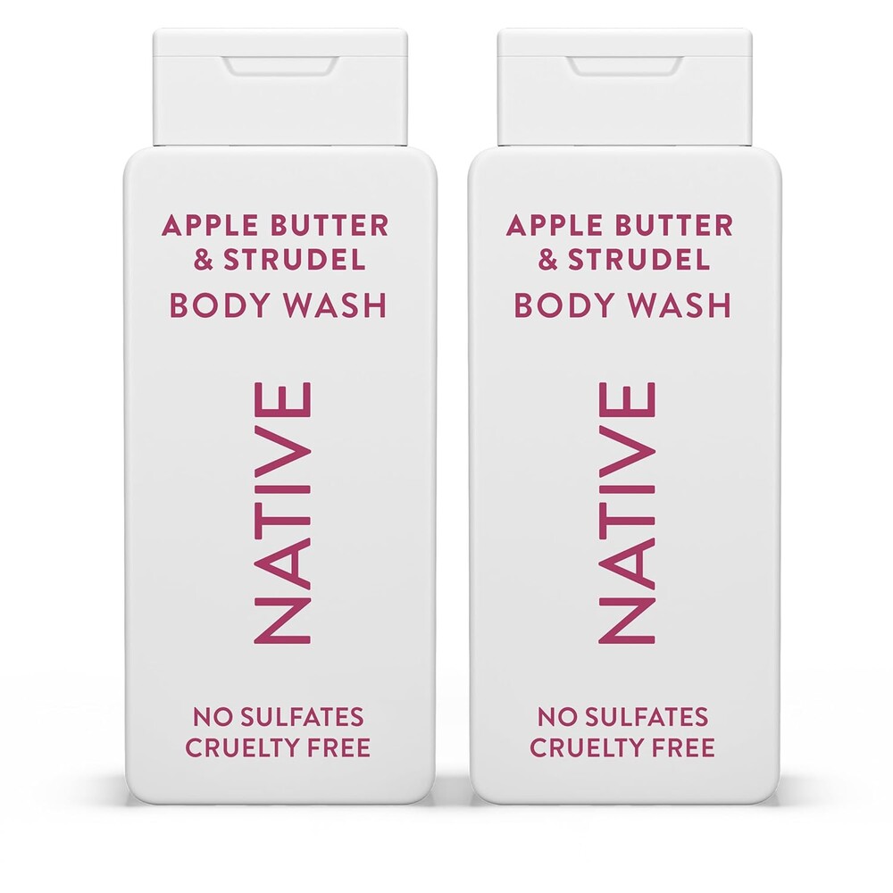 Native Body Wash with Naturally Derived Ingredients – Apple Butter & Strudel – Sulfate & Paraben Free – For Women & Men – Skin‑Loving Cleanser – 18 oz (2‑Pack)