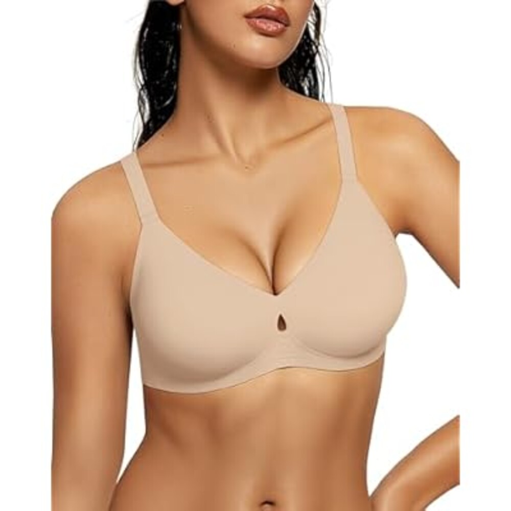 LetsJoli Wireless Bras for Women No Underwire Jelly Bras Seamless Push Up Full Coverage Bralettes Comfortable Everyday Bra