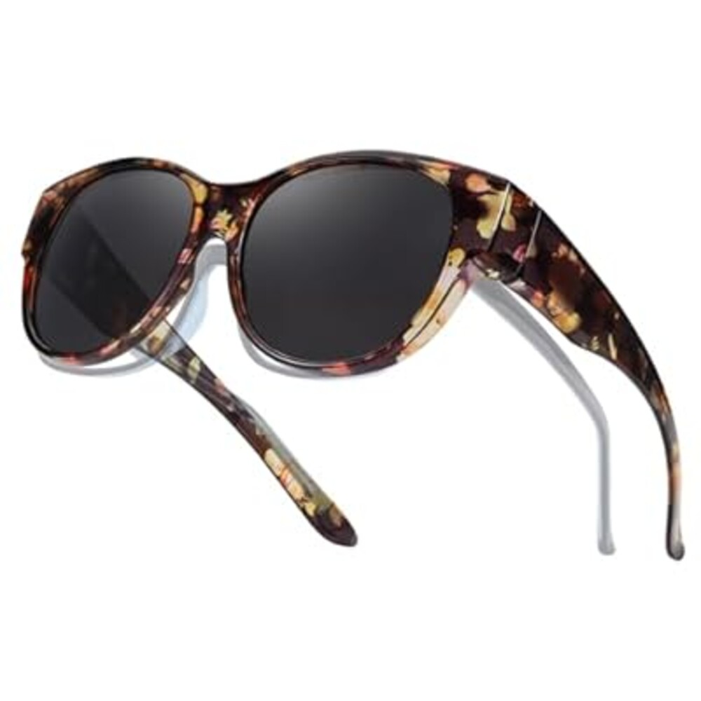 Xfeel Polarized Sunglasses Over Glasses for Women Trendy Shades Over Prescription Eyeglasses Sun Glasses