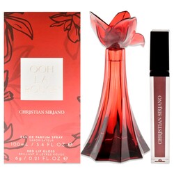 Christian Siriano Ooh La Rouge for Women - 2 Pc Gift Set 3.4 oz EDP Spray, 0.21oz Red Lip Gloss