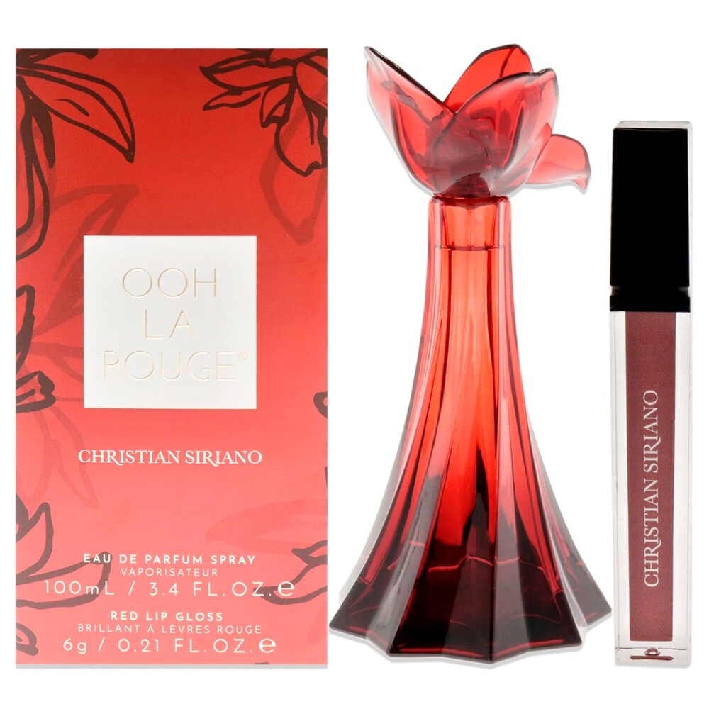 Christian Siriano Ooh La Rouge for Women - 2 Pc Gift Set 3.4 oz EDP Spray, 0.21oz Red Lip Gloss