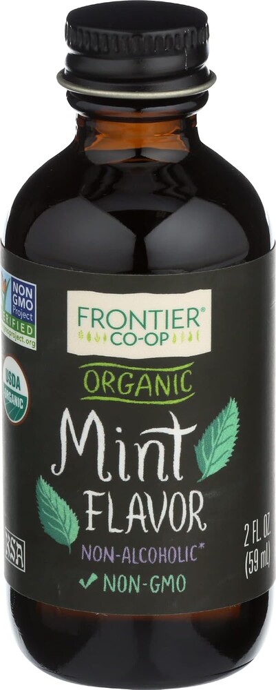 Frontier Co-op Organic Mint Flavor, 2 fl oz. - For Baking and Culinary Use