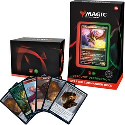 Magic: The Gathering Starter Commander Deck – Draconic Destruction (Red-Green) | Ready-to-Play Deck for Beginners and Fans | Ages 13+ | Collectible Card Games