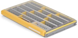 Plano EDGE 3700 Premium Thin Tackle Utility Box, Clear and Yellow, Waterproof and Rust-Resistant Bait and Tackle Box Storage Organization