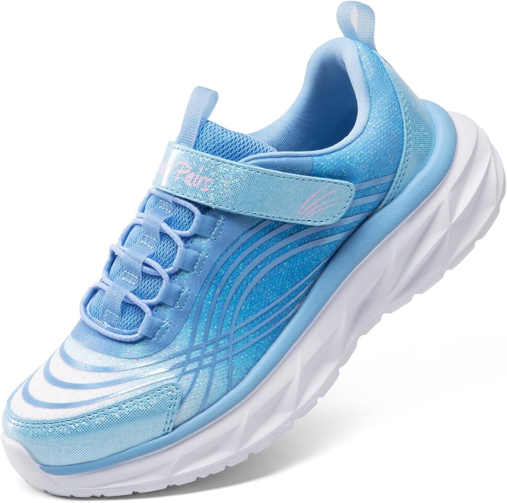 DREAM PAIRS Girls Shoes Sneakers Kids Tennis Shoes Sparkle ColorBurst Lightweight Running Casual Walking Shoes