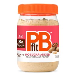 PBfit 7 Ounce No Sugar Added Peanut Butter Powder, Powdered Peanut Butter Spread from Real Roasted Peanuts, 8g Protein, Made with Erythritol and Monk Fruit (Pack of 1)