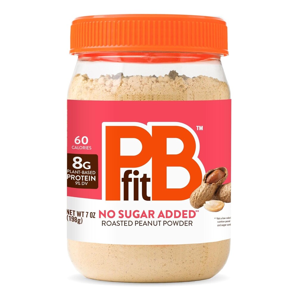 PBfit 7 Ounce No Sugar Added Peanut Butter Powder, Powdered Peanut Butter Spread from Real Roasted Peanuts, 8g Protein, Made with Erythritol and Monk Fruit (Pack of 1)