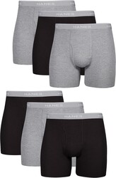 Hanes mens Underwear Boxer Briefs Pack, Cool & Breathable Cotton Moisture-wicking Underwear for Men, No Ride Up