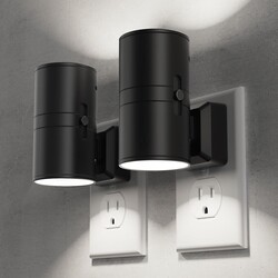 Briignite Night Lights Plug into Wall, Modern LED Night Light Plug in, Dusk to Dawn Sensor, 5000K Daylight, 0-100LM Adjustable Brightness, Dimmable NightLight for Hallway, Bedroom, Stairway, 2 Pack