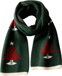 Sept.Filles Christmas Winter Knitted Scarf For Women Reversible Warm Scarf Reindeer Antlers Cozy Warm Long Scarves